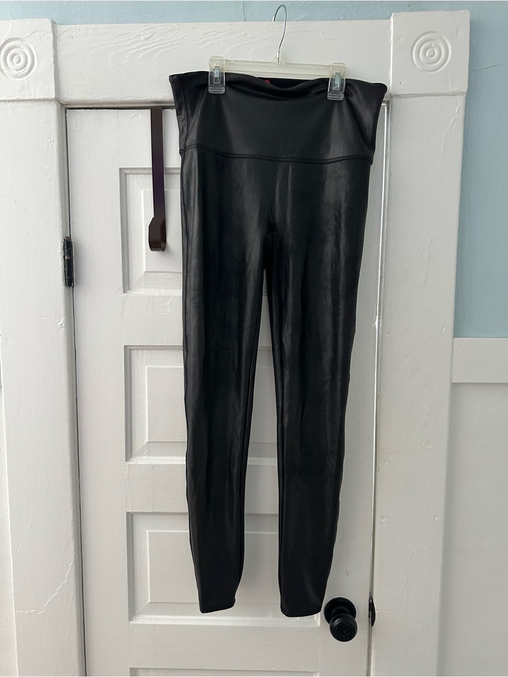 Spanx Faux Leather Leggings Size 1X TALL, EUC